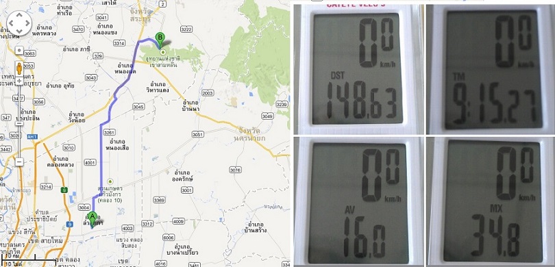 เส้นทางและสถิติ ทริปนี้ครับ<br />ใช้เวลากันยาวนานเหลือเกิน อิอิ