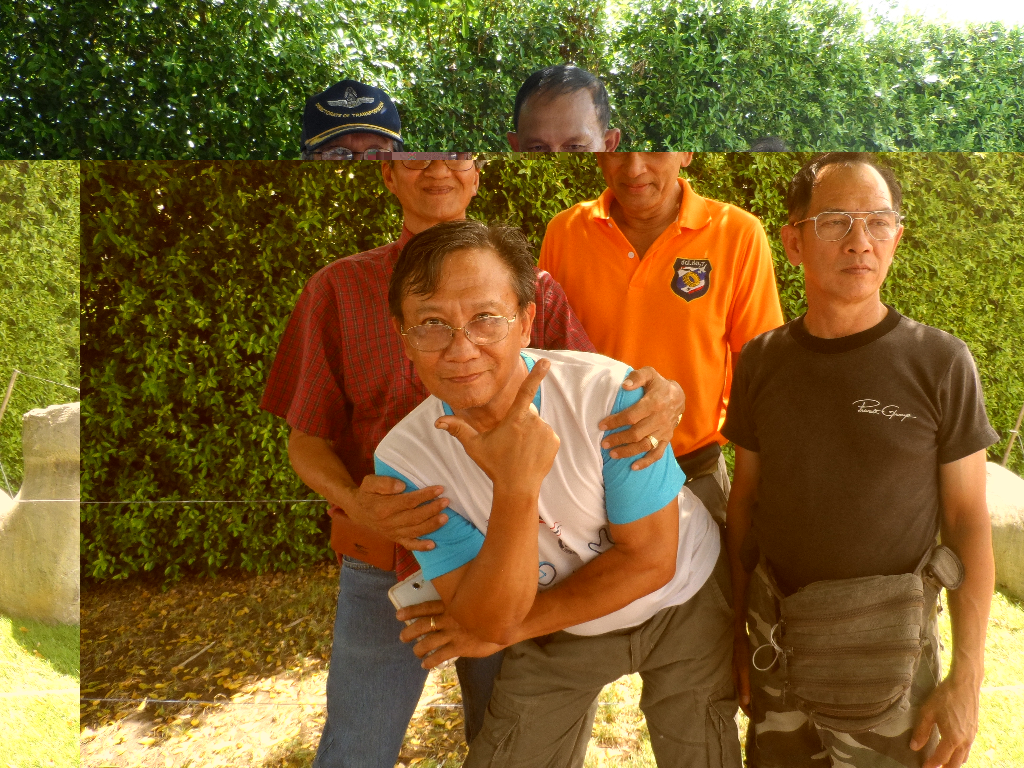 เก๊กหล่อ น.อ.จุม, น.อ.ประวิทย์ เสื้อน้ำตาล, น.อ.สุนทรเสื้อแดง, น.อ.ทวีศักดิ์ เสื้อส้ม.