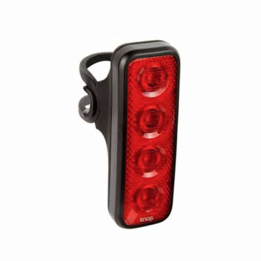 " Knog Blinder V MOB Four Eyes "<br /><br />LIGHT OUTPUT : 44 lumens<br />DIMENSIONS : 26 x 76x 62mm <br />WEIGHT : 39g<br />BIKE ATTACHMENT : 3x removable REAR light straps for posts 22-32mm+ and AERO POST COMPATIBLE<br />LIGHT MODES : Steady high, steady low, strobe flash, fancy flash, eco flash.