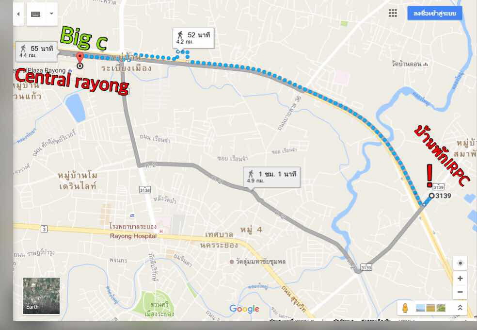 แผนที่มาสถานที่จัดงาน IRPC ULTIMATE CYCLING 100 KM สโมสรไออาร์พีซี บ้านแลง